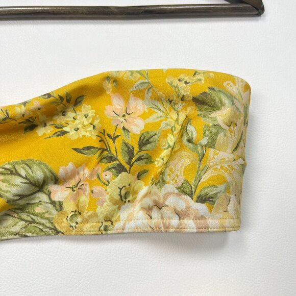 NWOT Zimmermann Amelie Bow Bikini Set Amber Garden Floral One Shoulder Size 3 - Picture 4 of 10